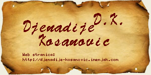 Đenadije Kosanović vizit kartica